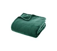 - Grand Plaid en flanelle uni - 230x180 - Vert émeraude - OLLIS
