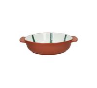 Grand plat à four en porcelaine argile vert, 1 pièce - Pomax, Mykonos - 21x21x6 cm