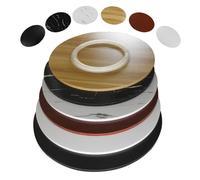 Grand plateau tournant Lazy Susan en bois - Plateau de service rond rotatif de 76,2 cm à 121,9 cm pour salle à manger et cuisine - Finition marbre blanc parfait pour le divertissement et le service