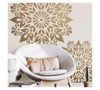 Grand pochoir de peinture motif mandala fleur réutilisable