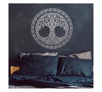 Grand pochoir mural arbre de vie pour peinture, 50 x 50 cm, modèle réutilisable en plastique pour décoration d'intérieur, loisirs créatifs, peinture, meubles en bois