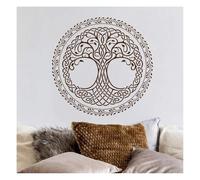 Grand pochoir mural arbre de vie pour peinture, 60 x 60 cm, modèle réutilisable en plastique pour décoration d'intérieur, loisirs créatifs, peinture, meubles en bois