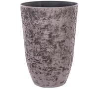 Grand pot de fleurs - Cache-pot - Aspect béton - Plastique - Design moderne - Pour la maison et le jardin - 50 x 35 cm - Pour fleurs et plantes vertes - Gris foncé
