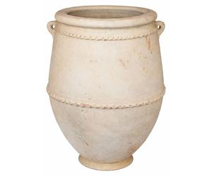 Grand pot de fleurs Giarda, en terre cuite fabriquée à partir de terre du Sahara, produit artisanalement, diamètre 100 cm