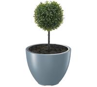 Grand pot de fleurs Pot ⌀ 57cm H:43,5 cm Rond Gris clair avec insert Pot de plantes Terrasse Jardin Balcon Stylé Moderne Élégant Capacité 56 L Plastique Extérieur Résistant aux UV Intérieur
