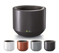 Grand pot de fleurs XXL Pot de fleurs 82 L rond forme Ø 57 cm en plastique, massif moderne H 47 cm anthracite mat, avec un insert de 56 L, résistant aux intempéries, pot intérieur et extérieur