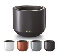 Grand pot de fleurs XXL Pot de fleurs 82 L rond forme Ø 57 cm en plastique, massif moderne H 47 cm anthracite mat, avec un insert de 56 L, résistant aux intempéries, pot intérieur et extérieur