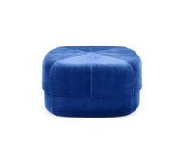 Grand pouf en velours bleu Circus