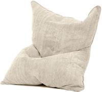 Grand pouf en velours côtelé Azomor pour usage intérieur, avec housse amovible et lavable
