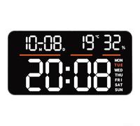 Grand pour réveil Numérique LED Mural 33cm Silencieux Grand pour(White Light)