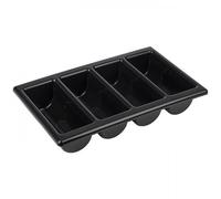 Grand Range-Couverts 4 compartiments GN 1/1 - Noir
