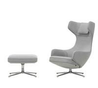 Grand Repos Fauteuil + Ottoman NOUVELLE MÉCANIQUE POLI / COSY PIERRE Vitra OFFRE SPECIALE - VITRA 21075000 KIESELGRAU EZ