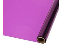 Grand rouleau de film cellophane coloré translucide résistant aux déchirures, imperméable et durable pour panier cadeau, emballage de bonbons, Saint-Valentin, Pâques - Violet - 40 cm x 30 m