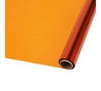 Grand rouleau de film en cellophane coloré, translucide et résistant aux déchirures, imperméable et durable, pour panier cadeau, emballage de bonbons, Saint-Valentin, Pâques, orange - 40 cm x 30 m