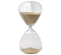 Grand sablier coloré en verre tendance - Décoration d’intérieur ou cadeau de Noël et d'anniversaire, marron, 60 Minutes