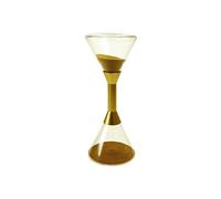 Grand sablier de décoration en métal doré et verre 25 cm