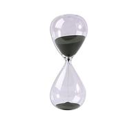 Grand sablier tendance en verre avec sable noir - Décoration d’intérieur ou cadeau de Noël et d'anniversaire 30 Minutes Noir