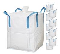 Grand sac 90 x 90 x 110 cm - Grande stabilité jusqu'à 1500 kg - Élimination des BigBags avec 4 passants (BigBag avec tablier de remplissage, 10 pièces)
