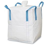 Grand sac 90 x 90 x 110 cm - Grande stabilité jusqu'à 1500 kg - Élimination des BigBags avec 4 passants (BigBag avec tablier de remplissage, 1 pièce)