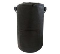 Grand sac à compost noir pour déchets organiques avec double joint supérieur et zones de visualisation construit à partir de feutre robuste bac à compost pliable