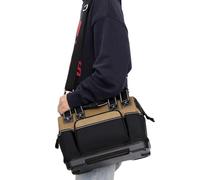 Grand sac à outils étanche, organiseur de rangement de 50,8 cm avec plusieurs compartiments, sac de travail avec poignées renforcées, porte-outils pour atelier