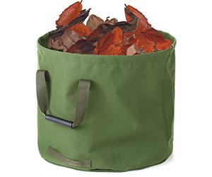 Grand Sac de Jardin de 63 Gallons avec Cerceau Noir, Toile Robuste et Résistante à L'eau, Pliable avec Poignées pour Déchets de Jardin, Petites Branches, Feuilles