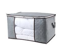 Grand Sac de Rangemen Vetement Housse de Rangement Boite Rangement Sac Rangement Couette Housse Rangement Couette en Épais Sac de Rangement Sous Lit pour Transport et Déménagement Voyage (L, 90L)