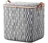 Grand sac de rangement pliable en non tissé, organiseur de placard pour couettes, vêtements et jouets, bac de rangement sous le lit résistant à l'humidité (X)