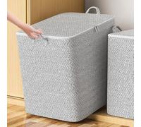 Grand sac de rangement pour couette avec poignées renforcées, organiseur de placard de grande capacité pour couettes, couvertures et literie, bac de rangement pour vêtements peu encombrant avec