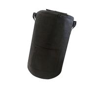Grand sac de rangement pour déchets de jardin, noir, avec points d'accès au sol, idéal pour les activités de compostage à la maison, bac à compost pliable