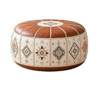 Grand sac de rangement pour vêtements, pouf imperméable imprimé marocain | Matériau épais imperméable qui protège contre l'humidité et la poussière ; facile à nettoyer. Matériau en cuir synthétique