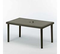 Grand Soleil Boheme Poly Rotin table rectangulaire 150x90 - Marron