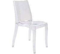 GRAND SOLEIL Chaise empilable Polycarbonate Cristal Clair 54 x 50 x 84 cm Fabriquée en Italie