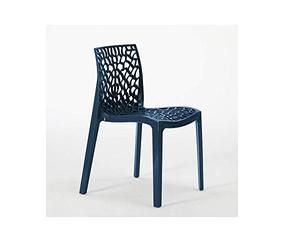 GRAND SOLEIL Upon Gruvyer Chaise empilable Bleu pétrole
