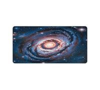 Grand sous-main de bureau avec motif planète étoiles et galaxie - Imperméable - Antidérapant - Protection de clavier en caoutchouc pour bureau et maison - 30,5 x 61 cm