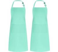 Grand tablier de cuisine unisexe avec poches vert clair