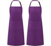 Grand tablier de cuisine unisexe avec poches Violet basique
