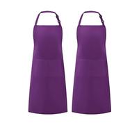 Grand tablier de cuisine unisexe avec poches Violet basique
