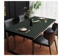 Grand Tapis de Table en Cuir, Nappe Simili Cuir Anti Tache Impermeable Antidérapante Anti-Brûlure Protection pour Table pour Cuisine, Table Basse, Bureau, Intérieur, Extérieur,(90×180cm,Dark Green)
