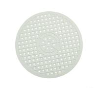 Grand tapis en caoutchouc résistant à la chaleur Blanc rond 31 x 26 cm | Caoutchouc sans goût, facile à nettoyer, poignée antidérapante, s'adapte au côté de l'évier, protège les comptoirs