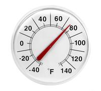 Grand thermomètre mural mécanique de 30 cm avec cadran transparent pour une utilisation en intérieur ou en extérieur dans le sauna, la maison, le jardin, le bureau pour une lecture de -40 à 60 °C ou