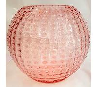 Grand Vase Boule en Verre Colore avec des Boutons Vase décoratif en Verre Cristal Souffle a la Bouche dans la Couleur Rose Vif Ø 25 cm Hauteur env. 17 cm Overture env. 12 cm Oberstdorfer Glashütte