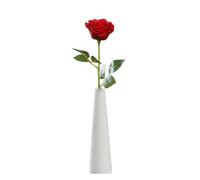 Grand vase conique en céramique blanche pour petits bourgeons - Vase floral décoratif pour décoration d'intérieur, centres de table, arrangements de bouquets