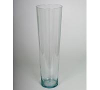 Grand Vase cylindrique Conique en Verre Transparent Épaisseur du Verre 2 mm pour Décorer Les Tables d'un Mariage Ou Cérémonie Créer Votre Décoration Lumineuse Électrique H.60 Diamètre 15 cm