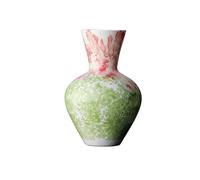 Grand Vase En Céramique, Vase Décoratif Moderne, Ornement Pour Salon, Pièce Maîtresse De Table à Manger, Chambre à Coucher, Bureau, Taille 19*19*25cm(Size:19*19*25CM,Color:Rose vert)