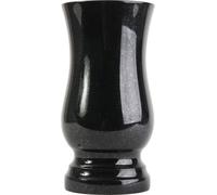 Grand vase funéraire en granit noir suédois avec trou de drainage