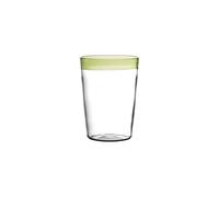Grand verre à eau en verre borosilicate vert, rond, coloration dans la masse, résistant aux chocs thermiques - Pomax, Tarifa - Ø8x9 cm