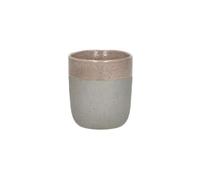 Grand verre en grès rose, uni, émaillé intérieur, extérieur brut - Pomax, Spiro - Ø8xH9 cm