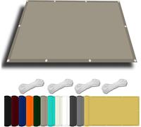 Grand voile d'ombrage rectangulaire, imperméable, de 2,8 x 6,5 mètres, offrant une protection UV de 98 %, livré avec corde et kit de montage, idéal pour piscine, terrasse, serre, couleur kaki