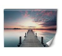 "" Grande affiche Paysage Mural 200x134 cm Poster XXL quai Décoration Murale Coucher de Soleil Mer Artistique Photographie
